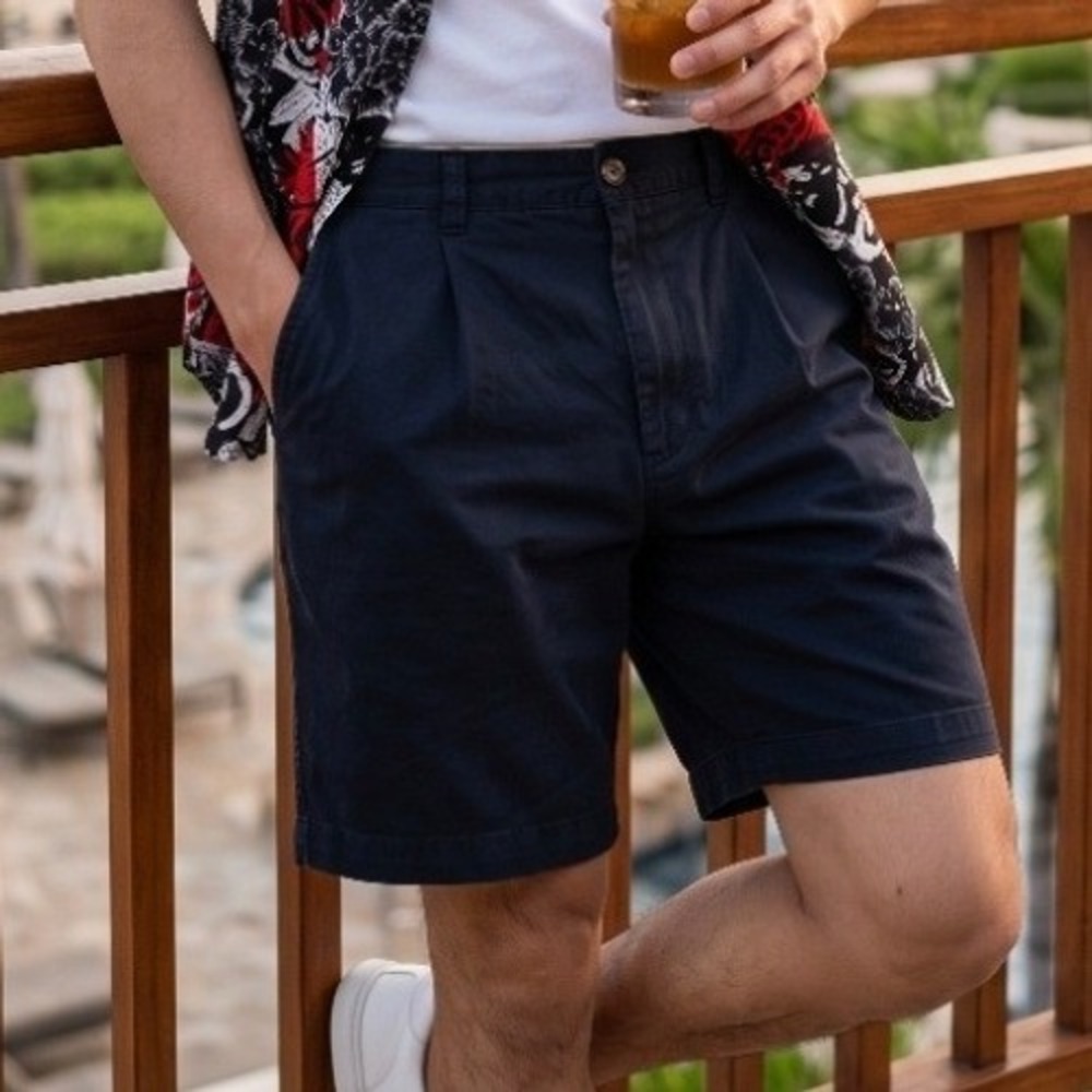Tommy Bahama Silk Shorts Mens Pleated Luxury Tropical Black 36 (35x7.5" Actual)